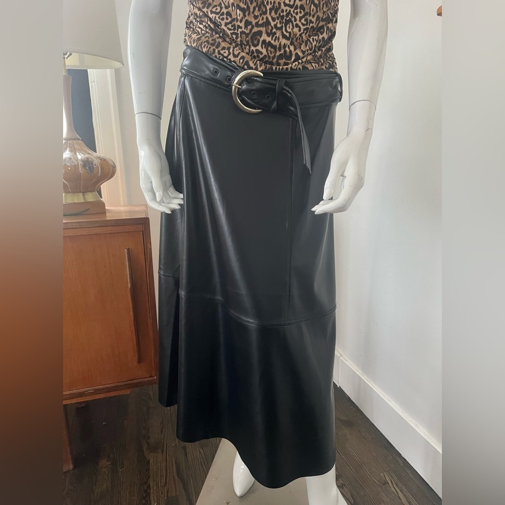 Bailey 44 Black Faux Leather Skirt